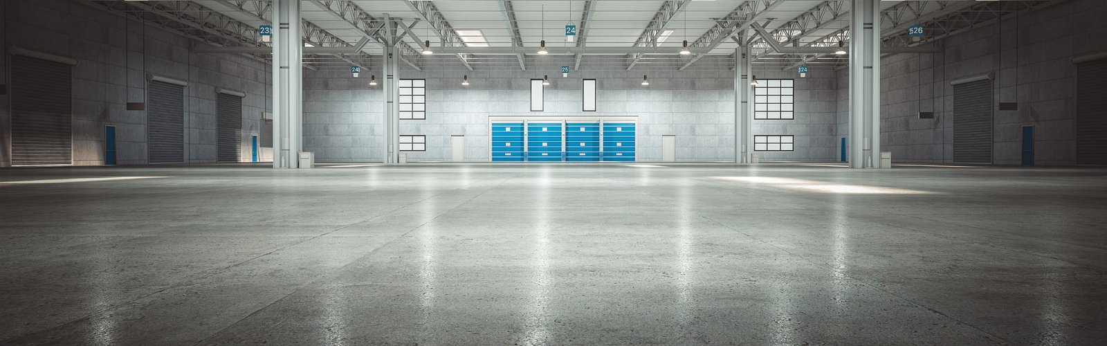 Prepared concrete floor completed by Superfloor Australia in a large commercial space