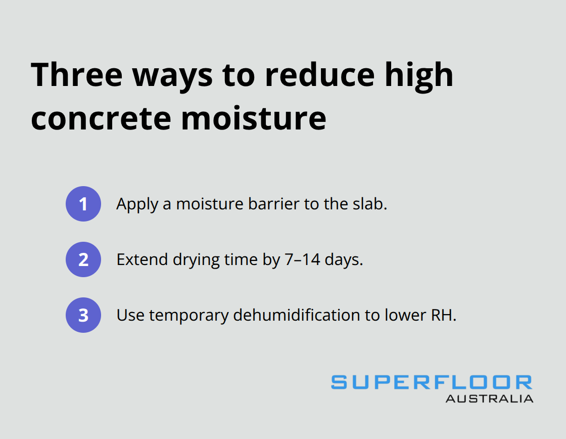 Options to bring slab moisture within specification before coating - Commercial floor preparation guide