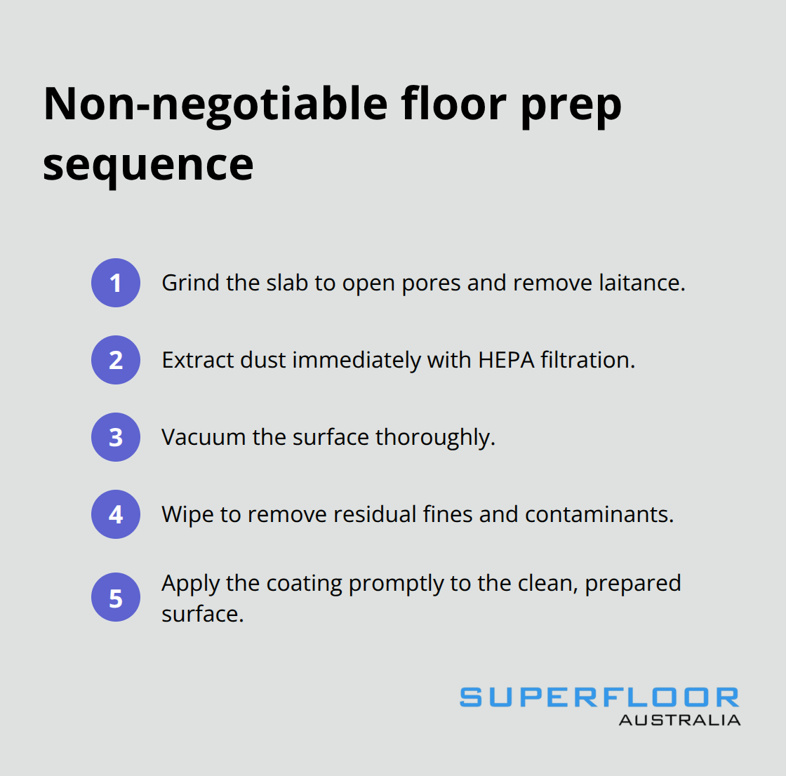 The essential five-step sequence for reliable floor preparation - Floor prep methods