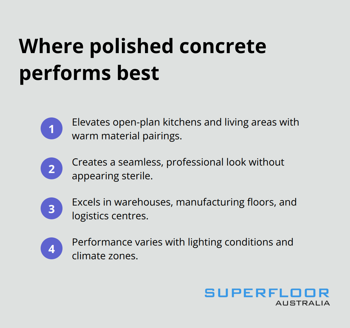 Applications across residential, commercial, and industrial spaces - Modern concrete finish ideas