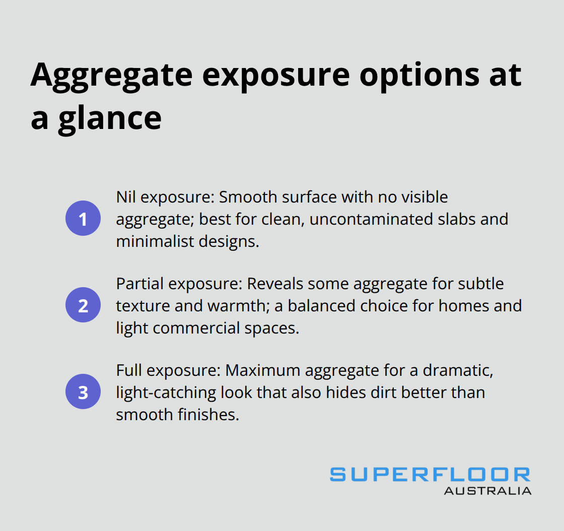 Quick guide to exposure levels for polished concrete tiles - concrete polished tiles