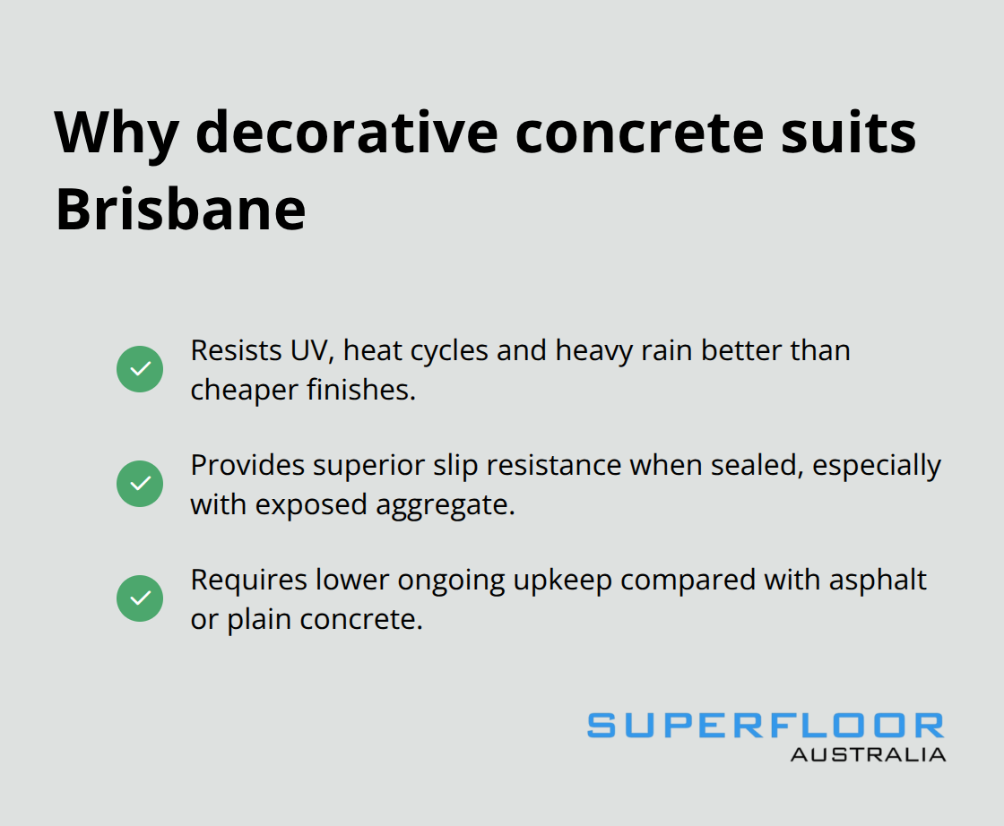 Benefits of decorative concrete in Brisbane climate - decorative concrete driveways brisbane