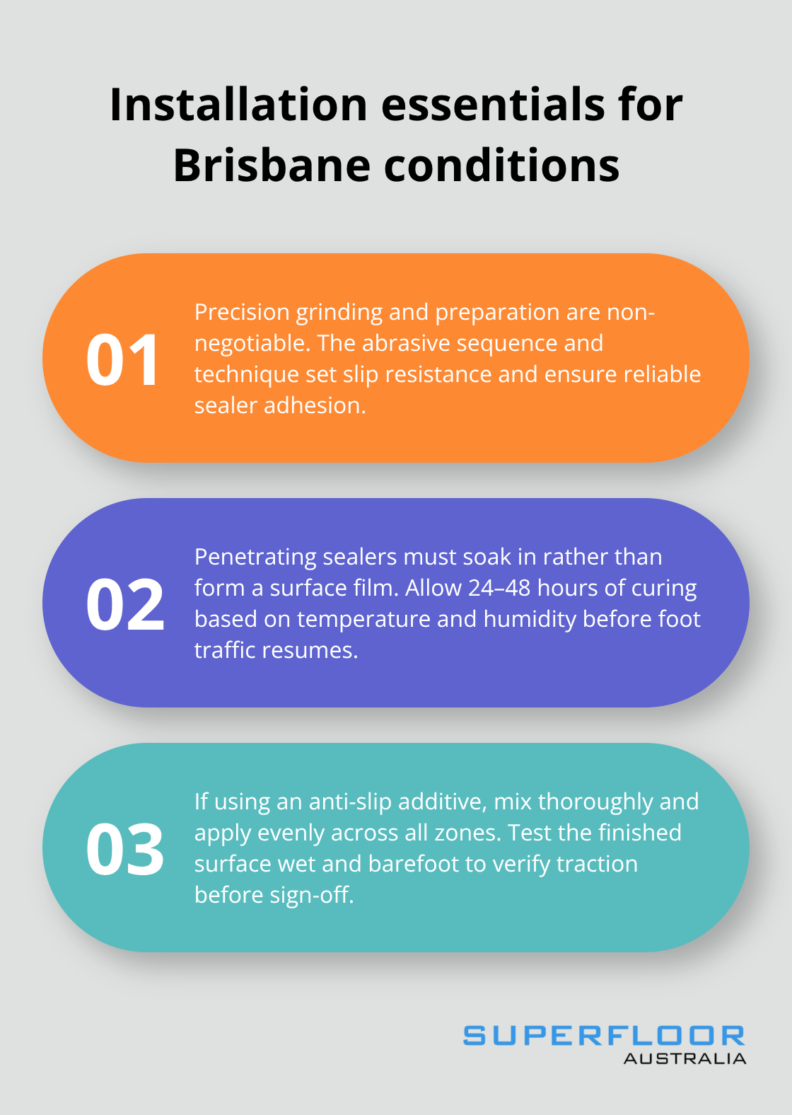 Three key installation essentials for honed concrete in Brisbane - honed concrete finishes Brisbane