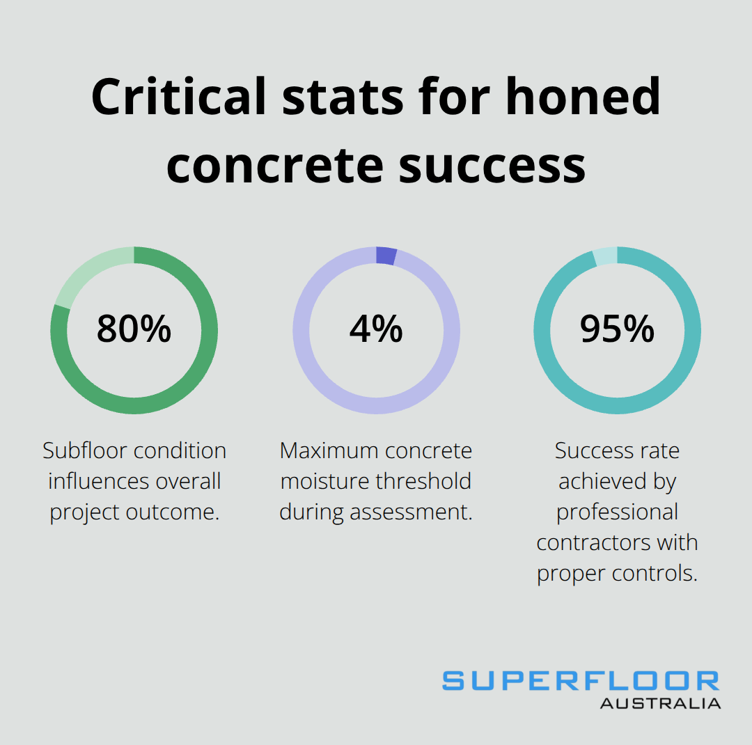 Key percentages that drive honed concrete installation outcomes in Australia - honed concrete flooring