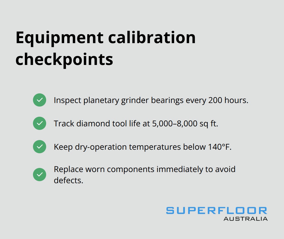 Key maintenance and calibration steps for polished concrete equipment - polished concrete flooring finish