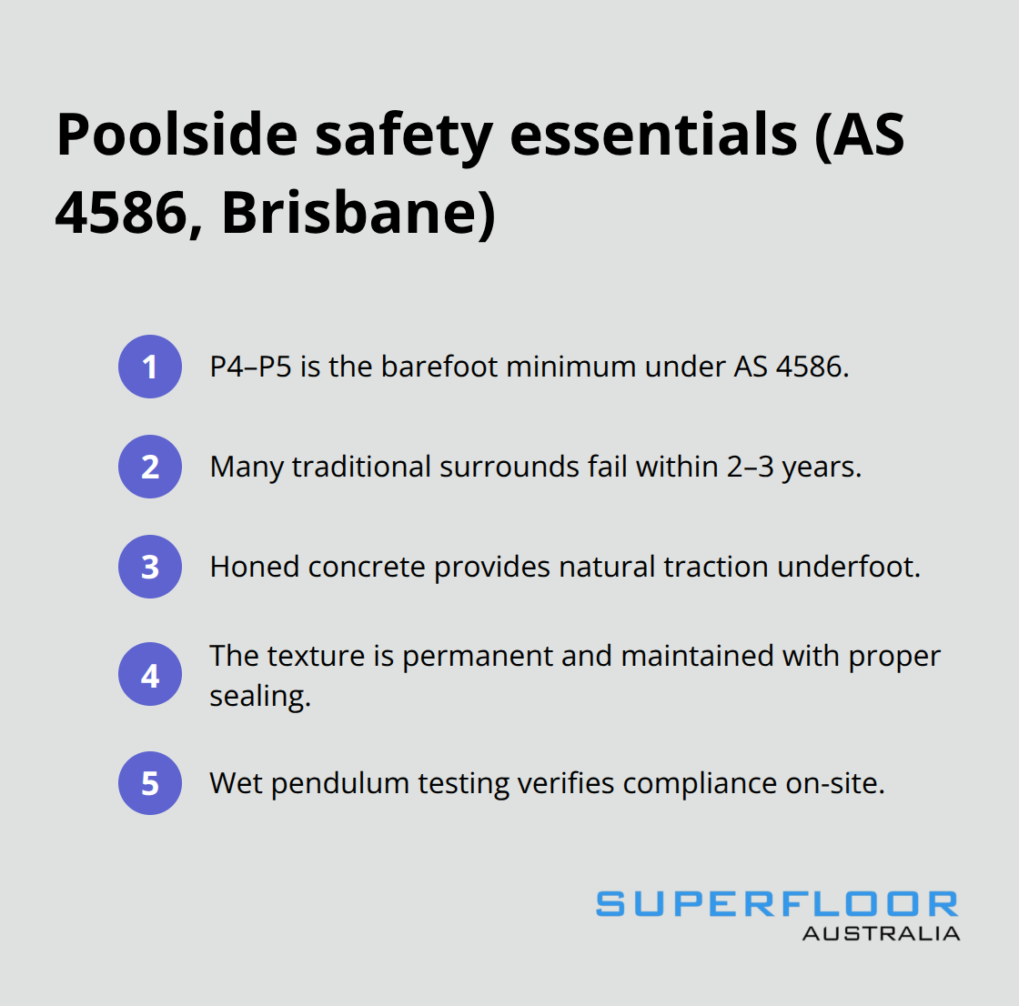Key safety facts about slip resistance and testing for Brisbane pools