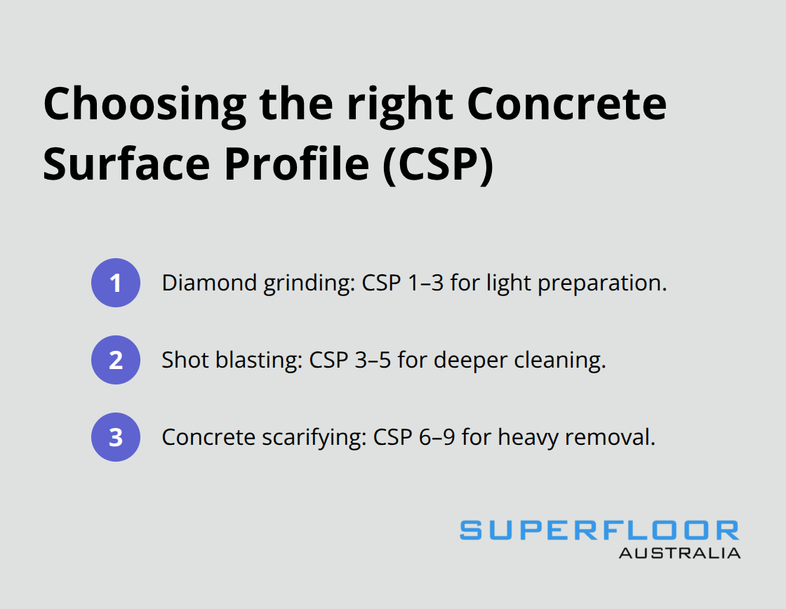 CSP ranges matched to Brisbane floor prep methods