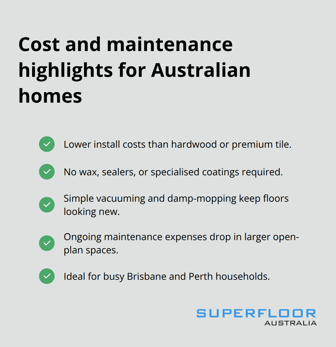 Key cost and maintenance advantages of residential polished concrete in Australia - residential polished concrete pros