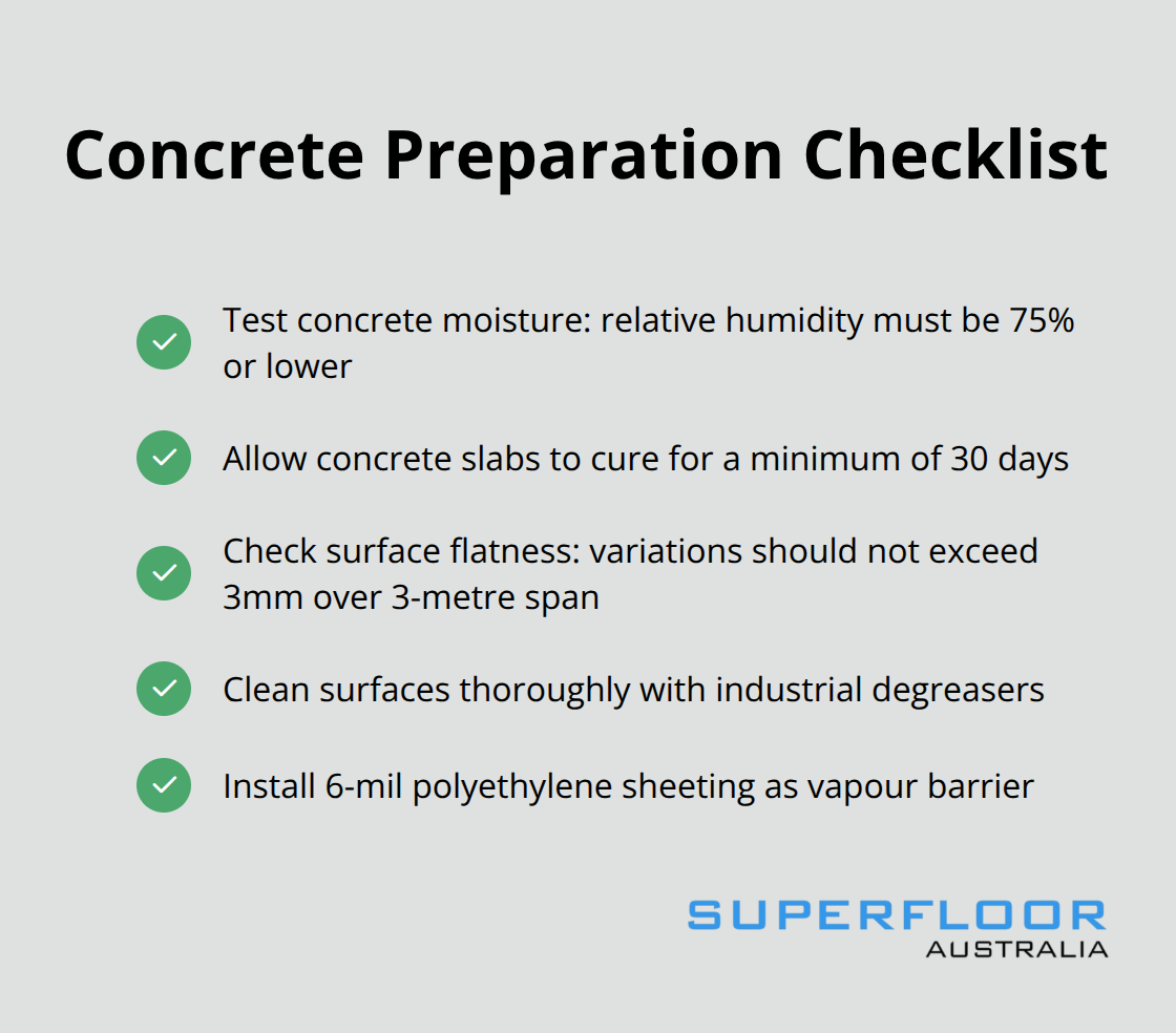 Checklist for concrete preparation before timber floor installation - timber floors on concrete